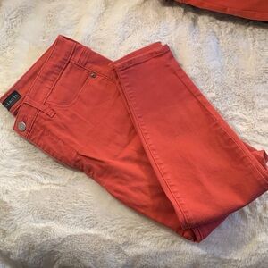 Talbots denim Jegging, dark salmon 4